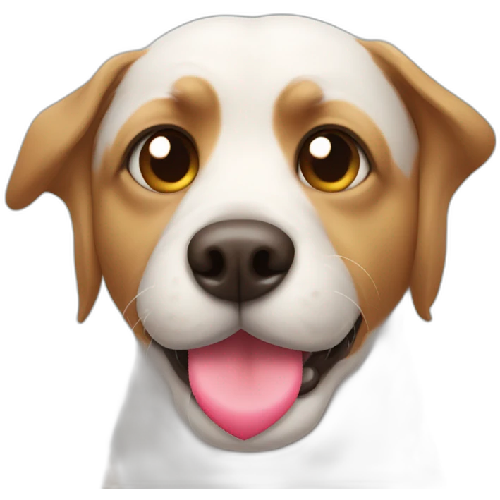 dog with heart eye emoji