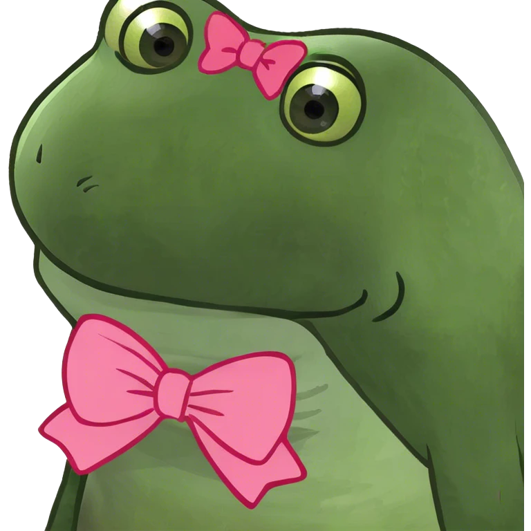 Giant bud with a cute pink bow emoji