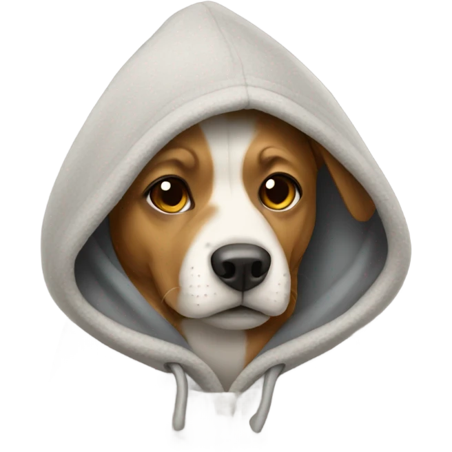Dog wearing hoodie  emoji