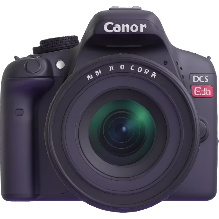 DSLR camera with lens facing forward emoji