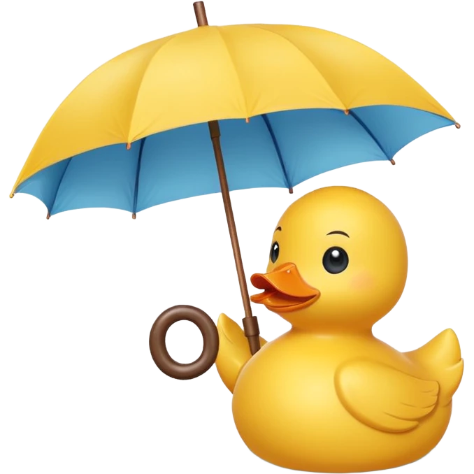 duck holding umbrella emoji