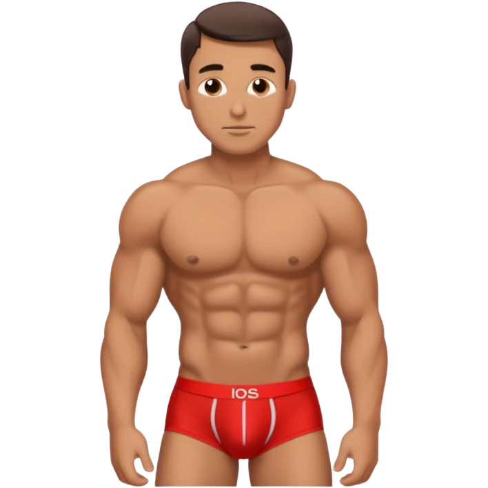 shirtless hot man only in underwear kissing emoji