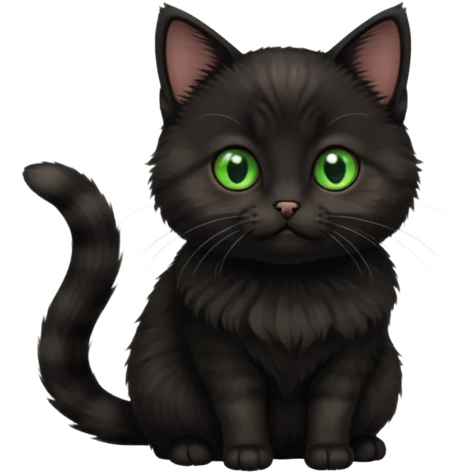 Black munchkin cat emoji
