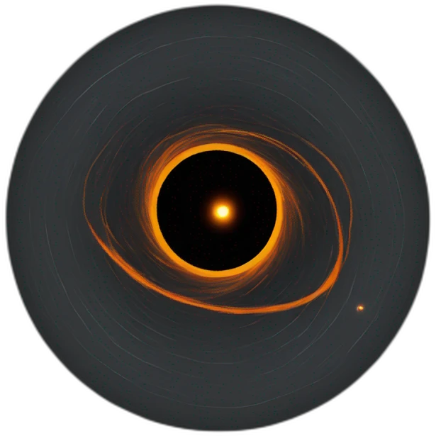 black hole with orange orbit emoji