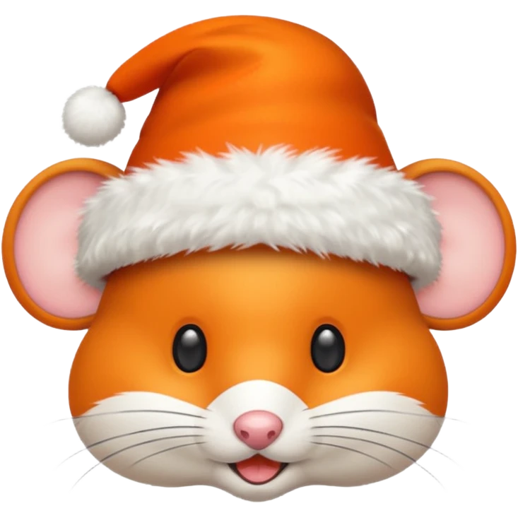 mouse with orange feathered hats emoji