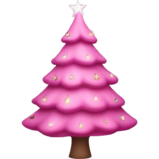 Pink Christmas tree emoji