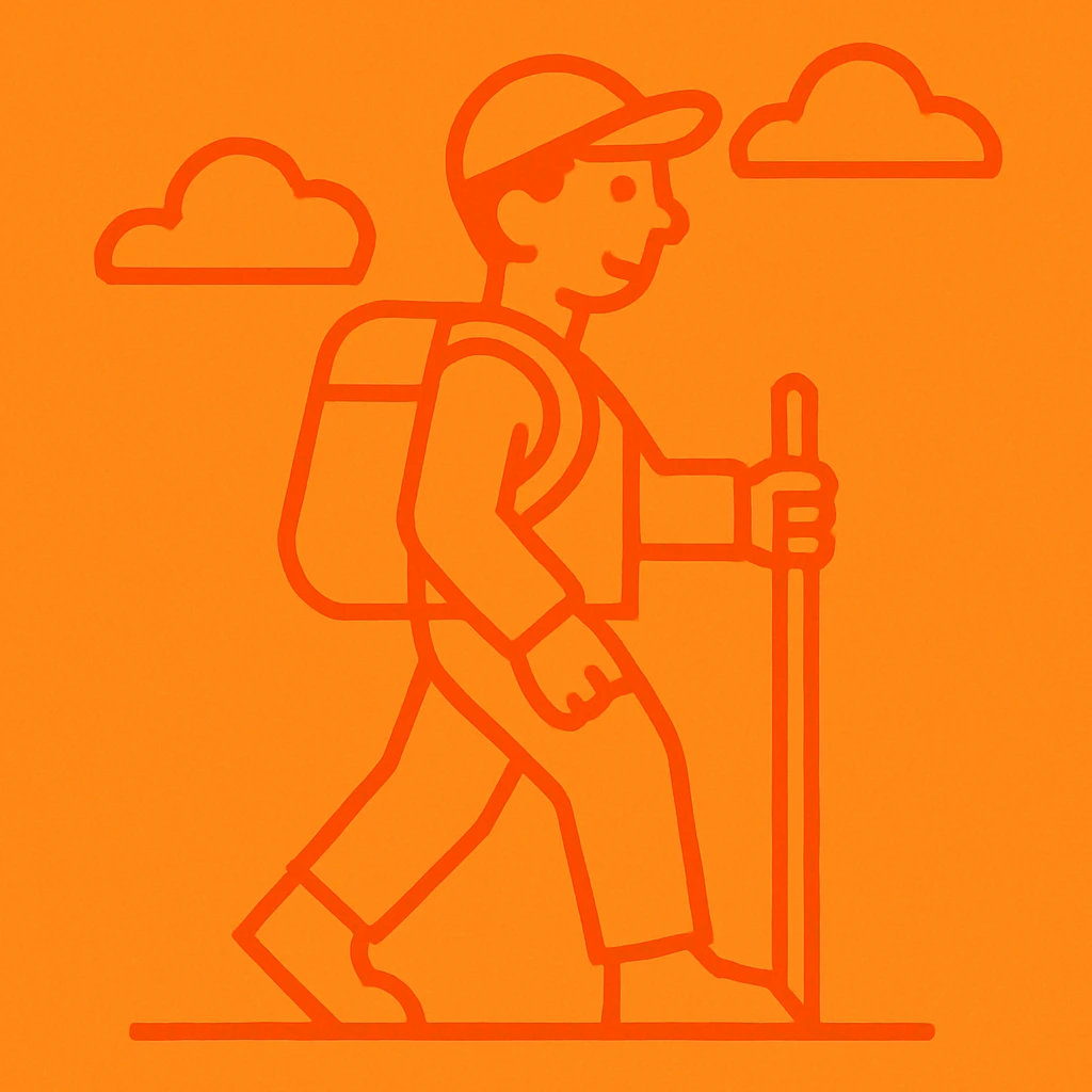 Create a monochromatic neon orange variation of the icon, maintaining the flat minimalist style and preserving all original elements of the icon. emoji