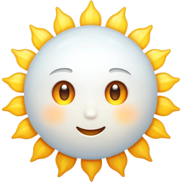 White sun emoji