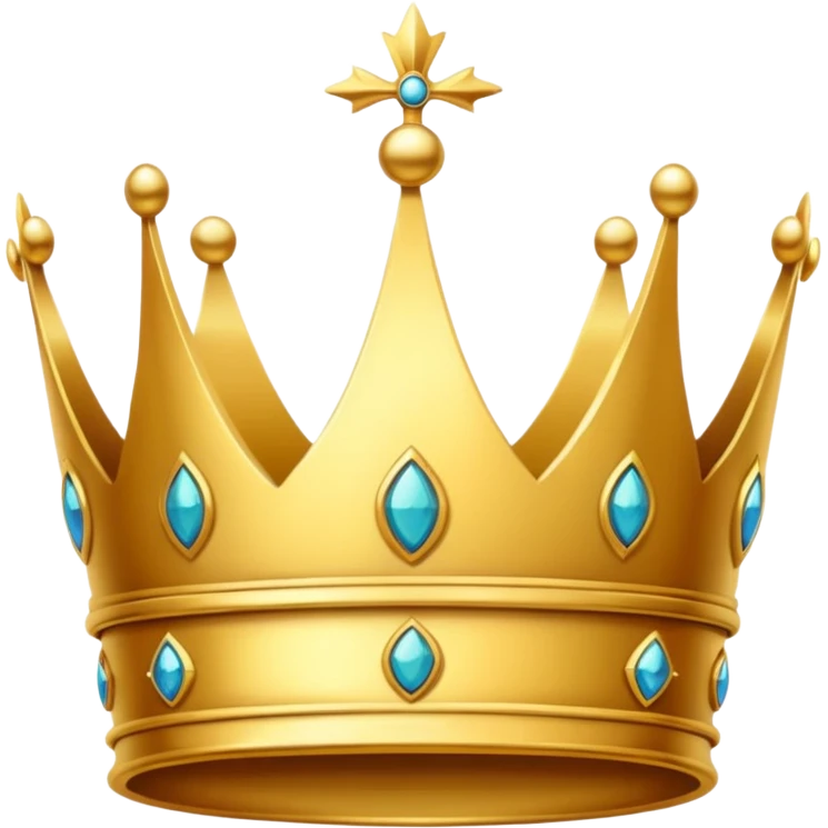 golden crown, classic royal style emoji