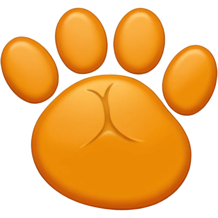 a very light pale yellow-orange pawprint emoji