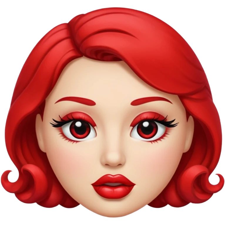 Big lips and eyelashes emoji emoji