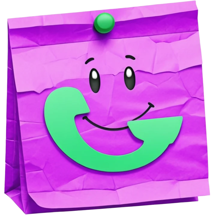 purple post-it note with green checkmark emoji