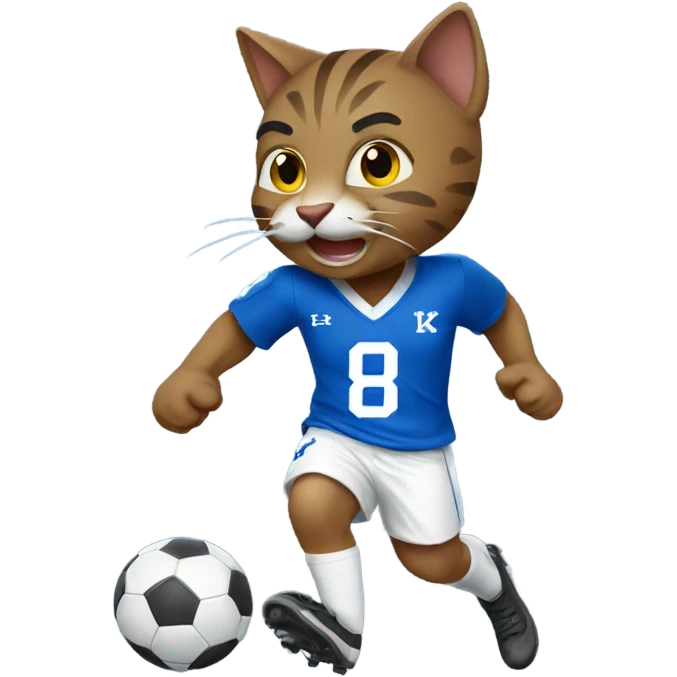 Kentucky wildcat playing soccer emoji