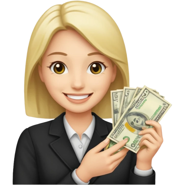 Friend holding a wad of cash emoji