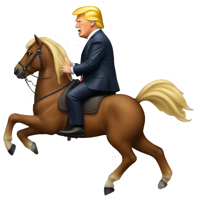 Trump sur un cheval  emoji