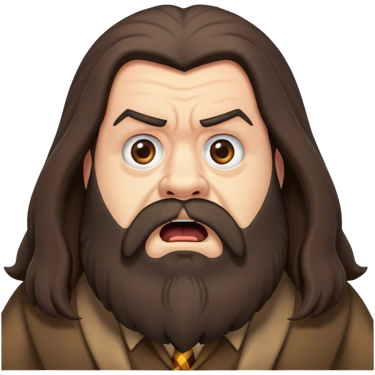 Hagrid from Harry Potter, shocked emoji