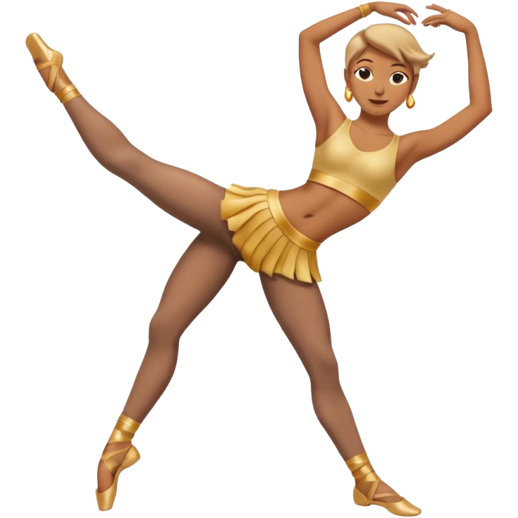 A dancer and a leg hold with abs emoji