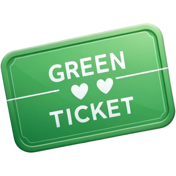 green ticket emoji