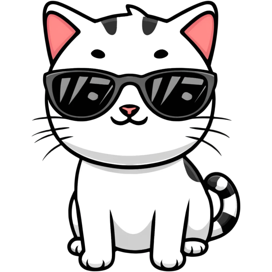 Cat with sunglasses emoji