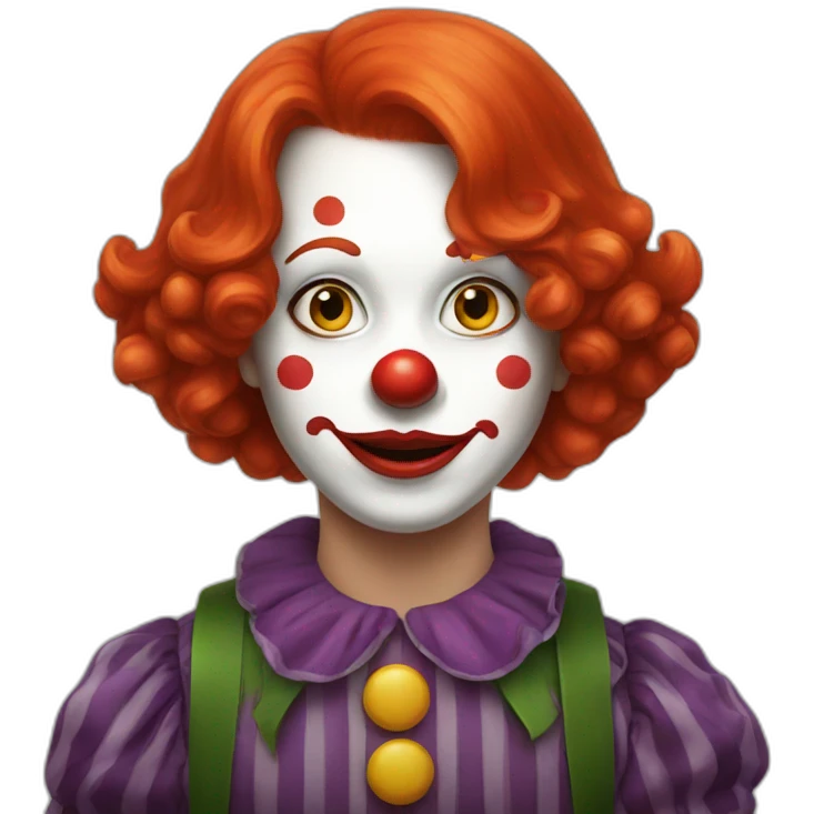 Redhead clown emoji