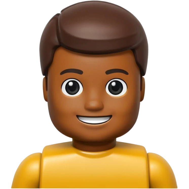 Black boy Lego head  emoji