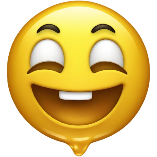Yellow happy face vomiting yellow honey  emoji