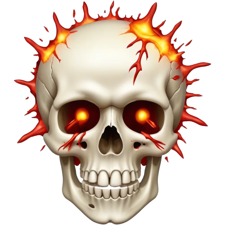 Skull exploding head emoji