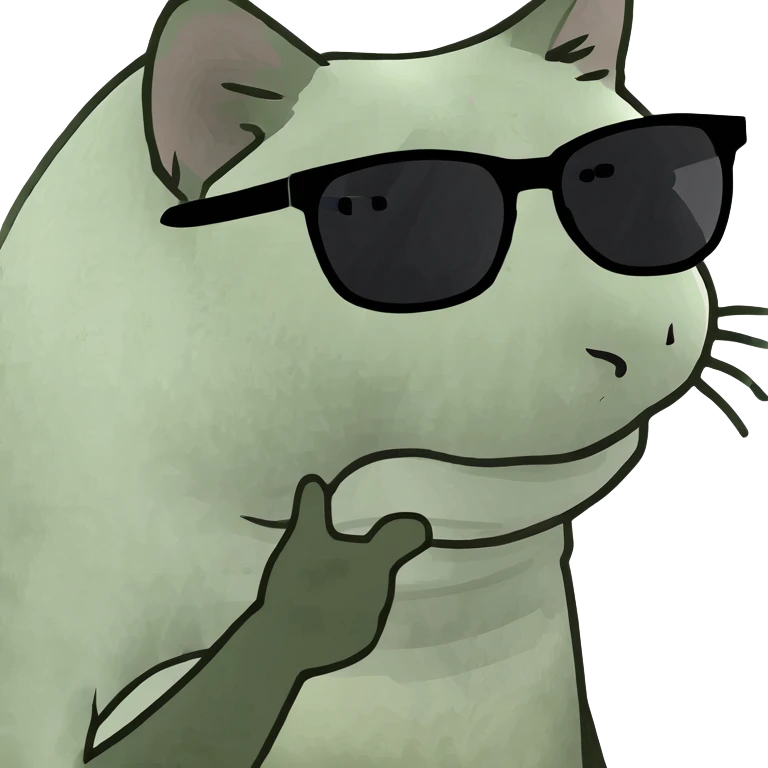 Cat with sunglasses emoji