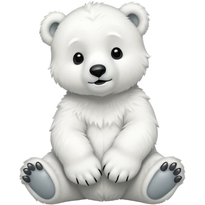 Full body polar bear cub emoji