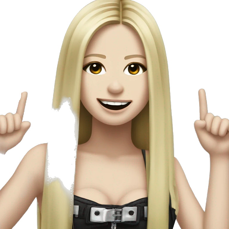 Avril Lavigne rockeando emoji