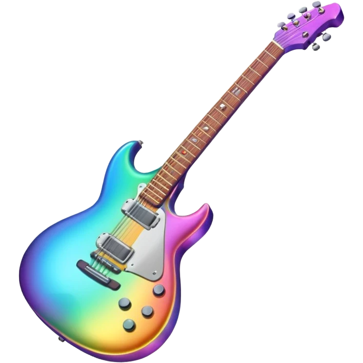 Iridescent guitar emoji