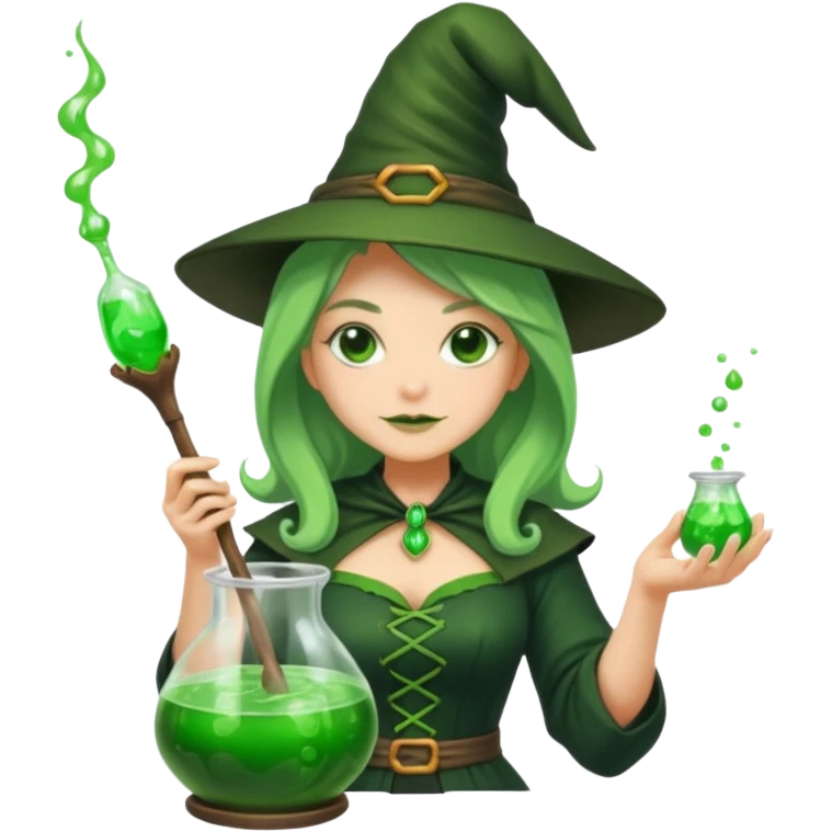 green witch cooking potion emoji