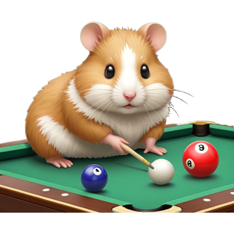 hamster playing billiards emoji