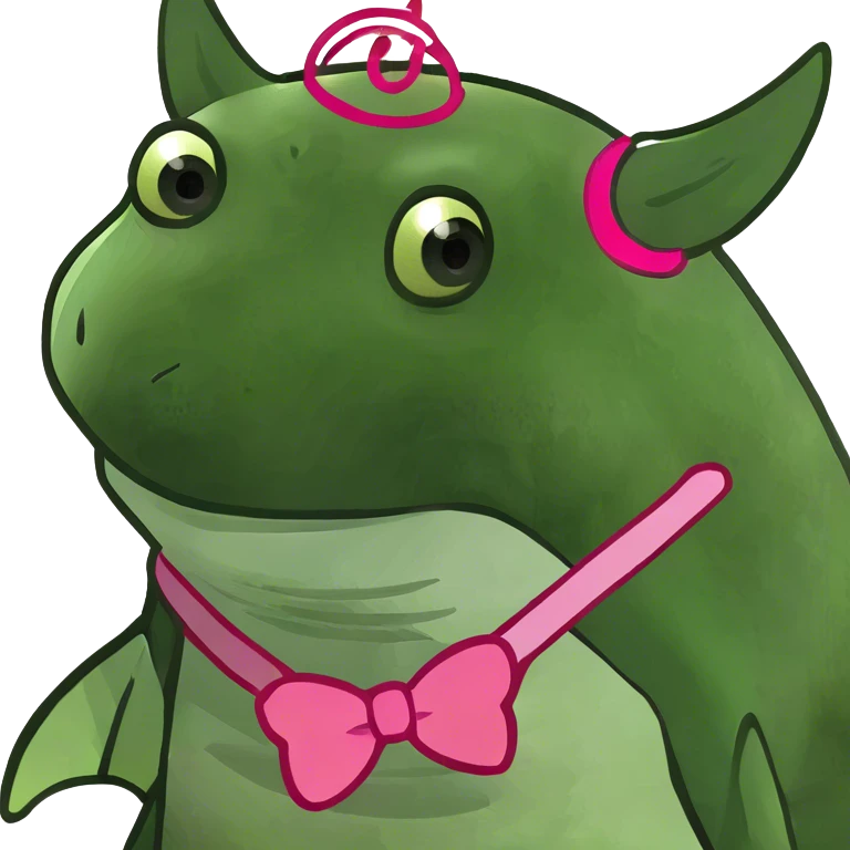 Kawaii pink manta ray emoji