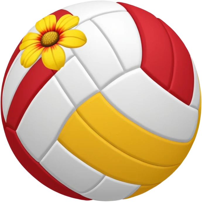 Vollyball with flowers emoji