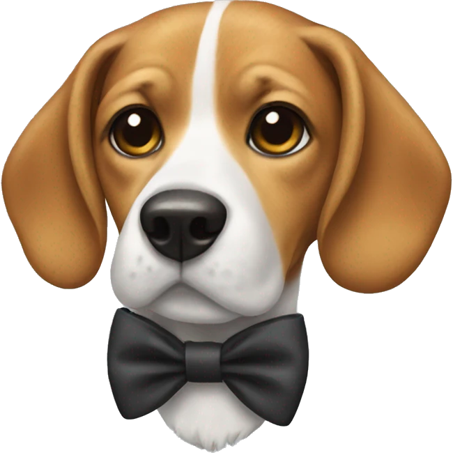 beagle wearing bow tie  emoji
