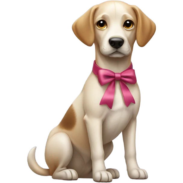 Dog with a bow  emoji