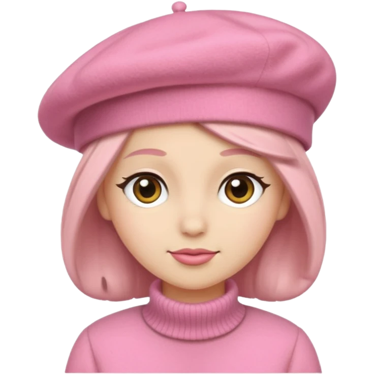 only a pink beret hat emoji