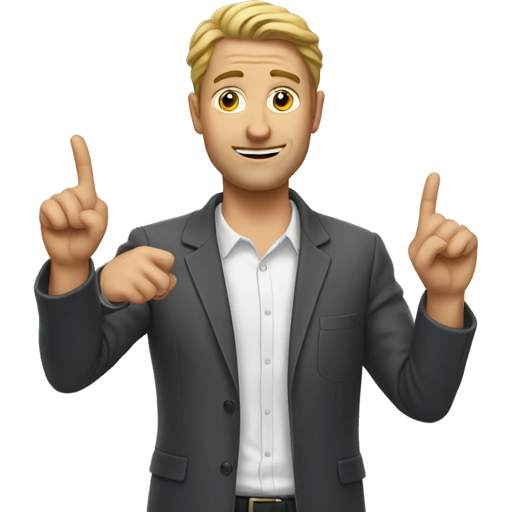 White Man pointing to himself
 emoji
