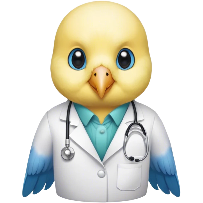 cute doctor budgie emoji