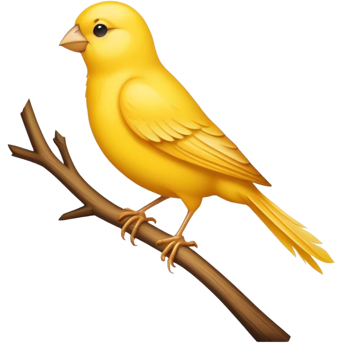 canary perched on a branch emoji