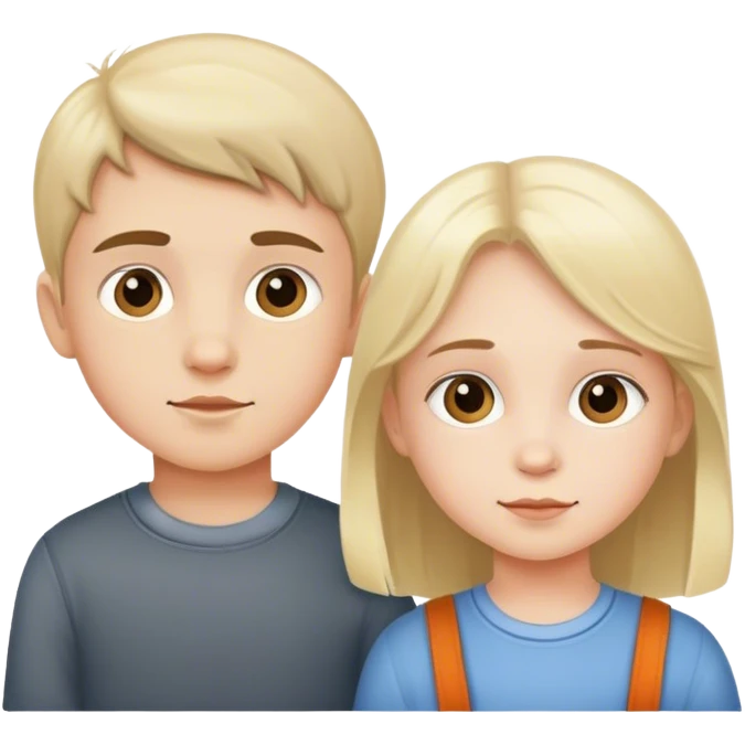 Little boy with a girl  emoji
