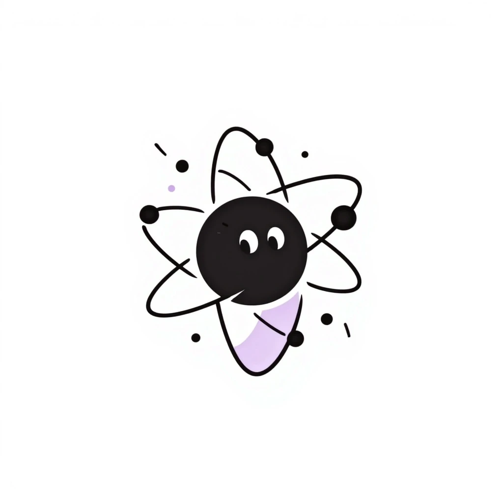 an atom with lavender-pink colors emoji