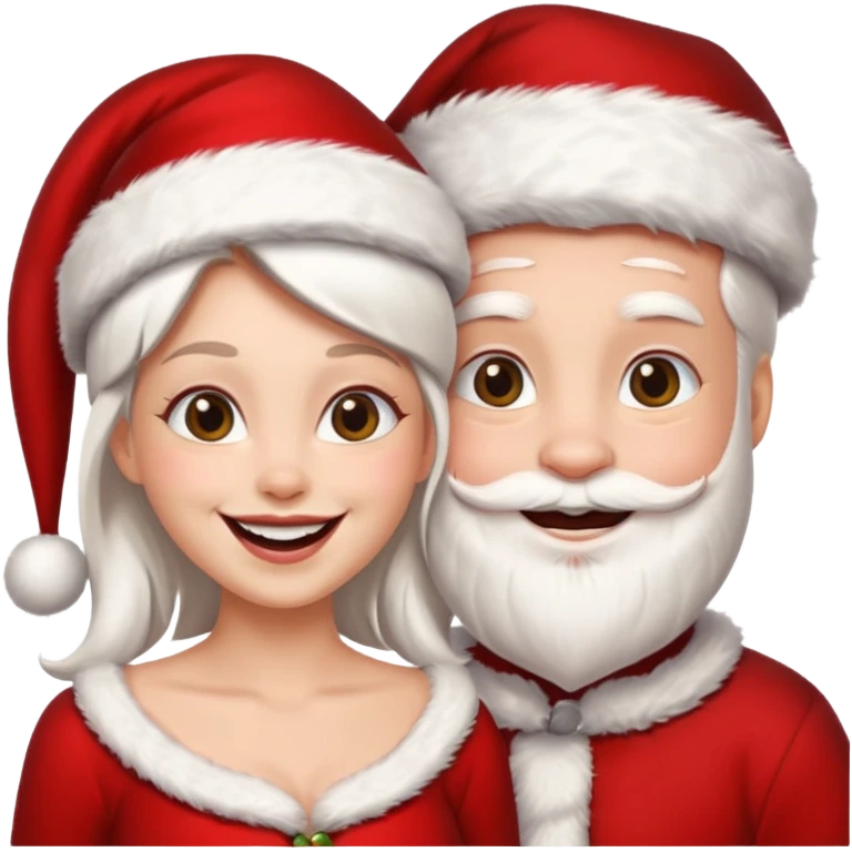 Make an emoji of a couple but as Santa Claws and female Santa Claws emoji