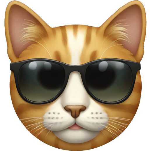 Cat with sunglasses emoji