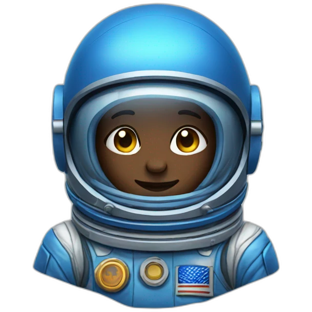 blue astronaut emoji