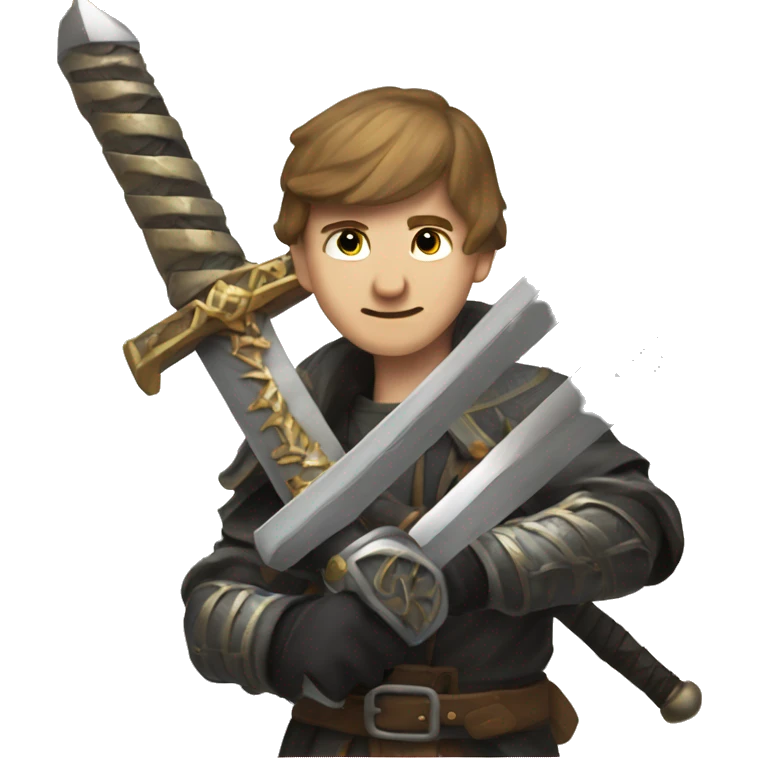 streamer Alexey Hardplay with sword emoji
