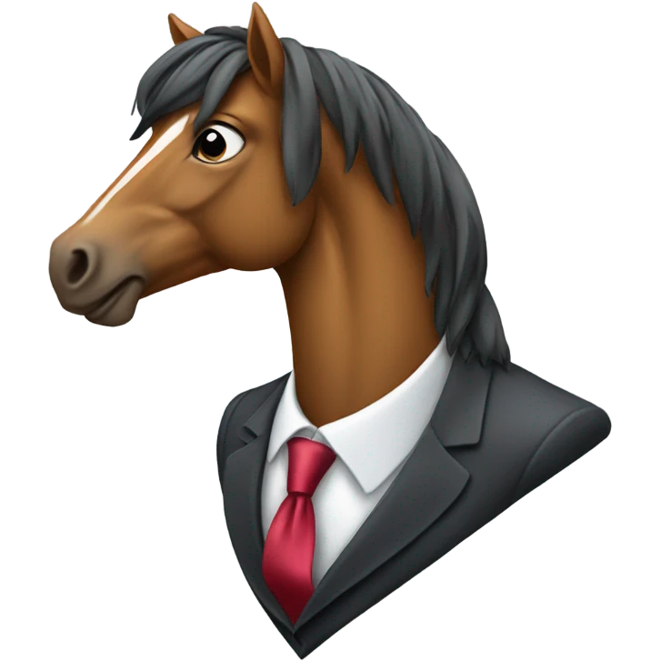 Horse wearing a tie  emoji