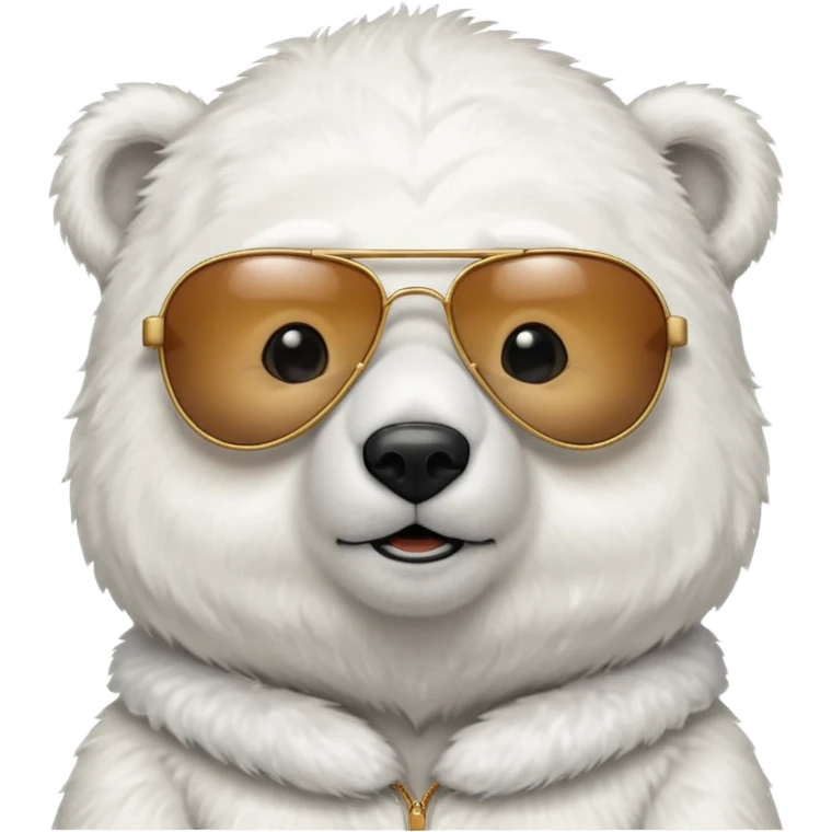 baby Polar bear with aviators emoji