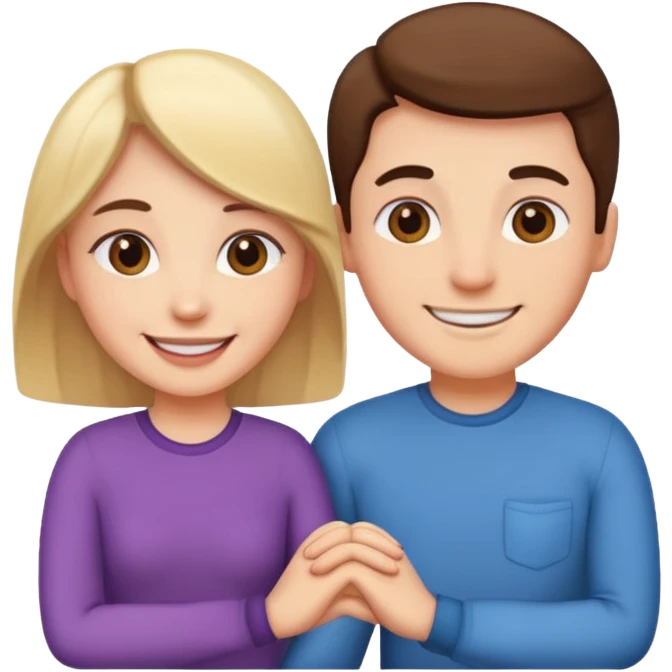 couple in love talking emoji